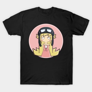 Oshino Shinobu (Monogatari Series) "Pilot Hat 2" T-Shirt